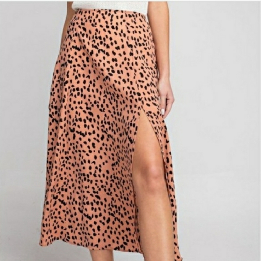 High Slit Midi Skirt - Picture 1 of 4
